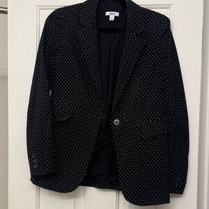 Bar III Black and White Polka Dot Blazer